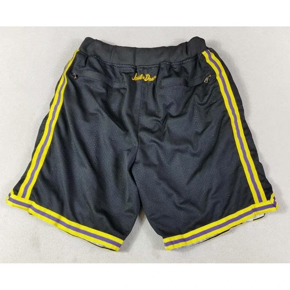 Just Don Mamba Shorts‎ Mens Large Black Basketball Mesh Snake Logo Athletic
